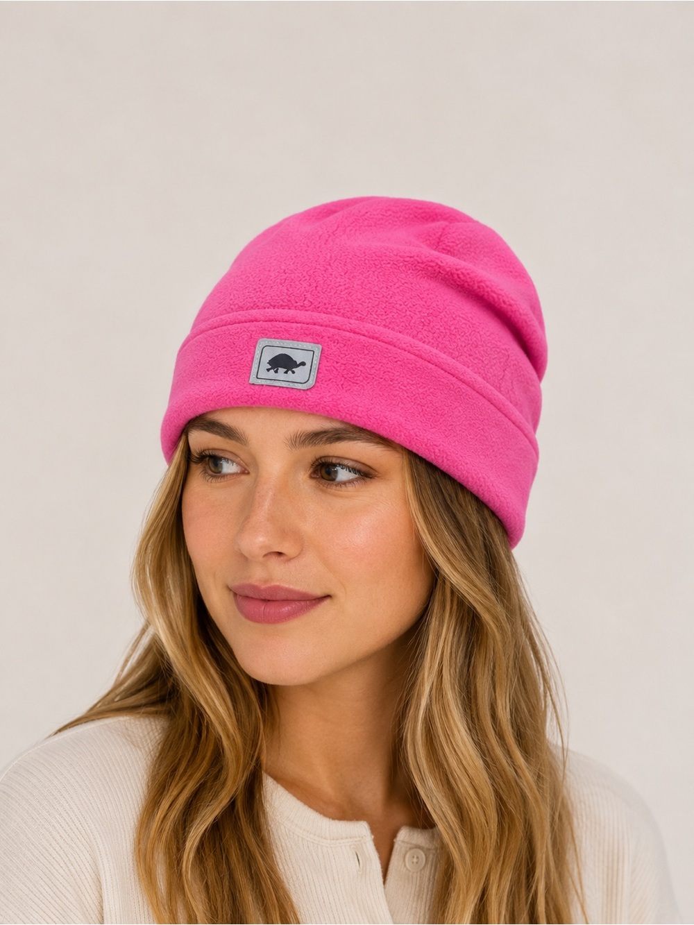 Turtle Fur Bubble Gum Fleece Beanie